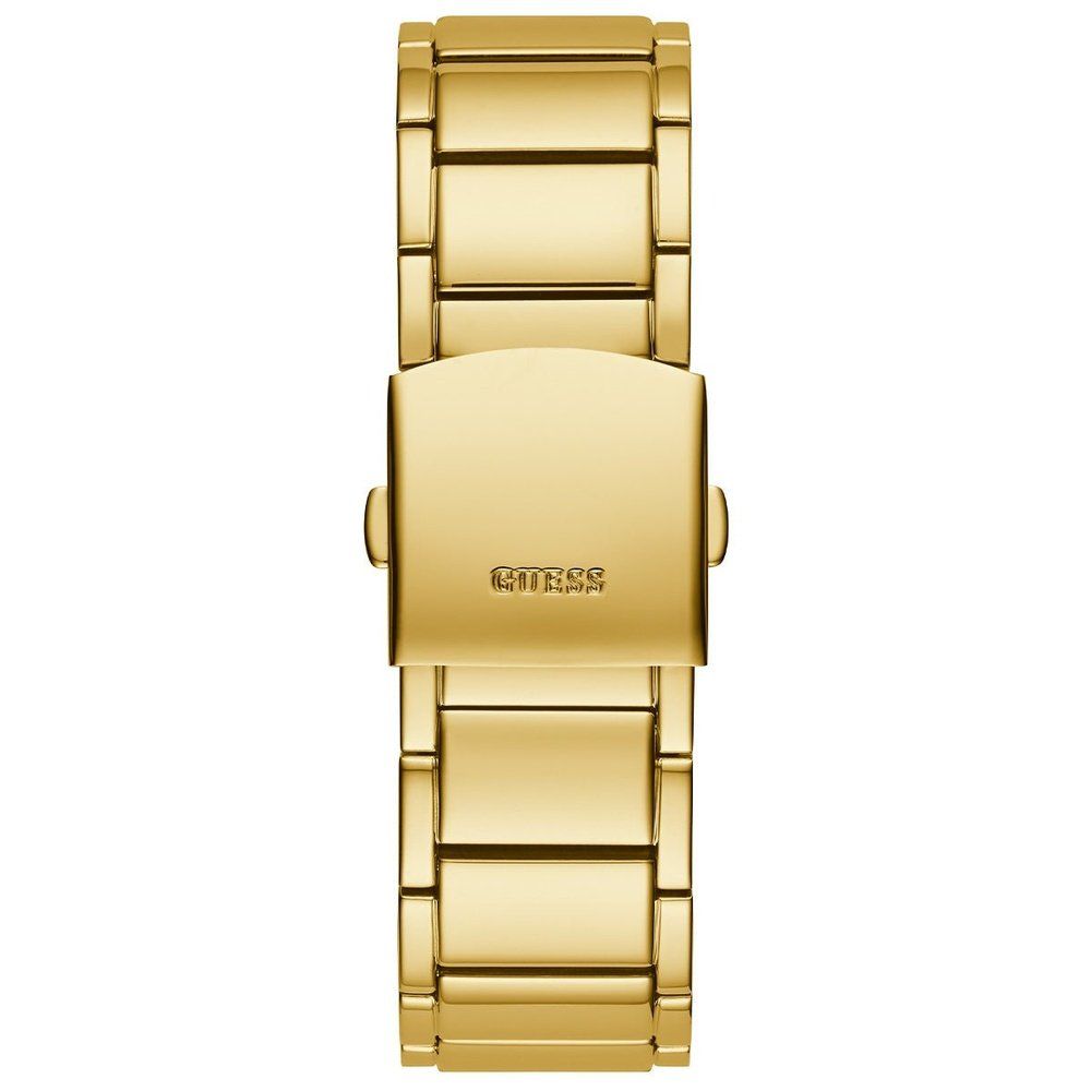 Prunkvolle goldene Uhr mit Kristallbesatz