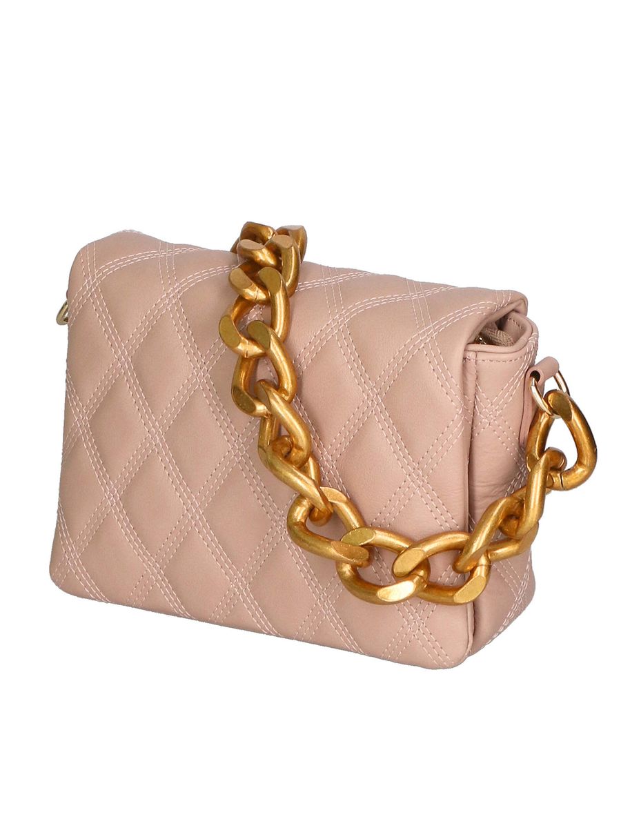 Gesteppte Sauvage-Ledertasche mit Kette