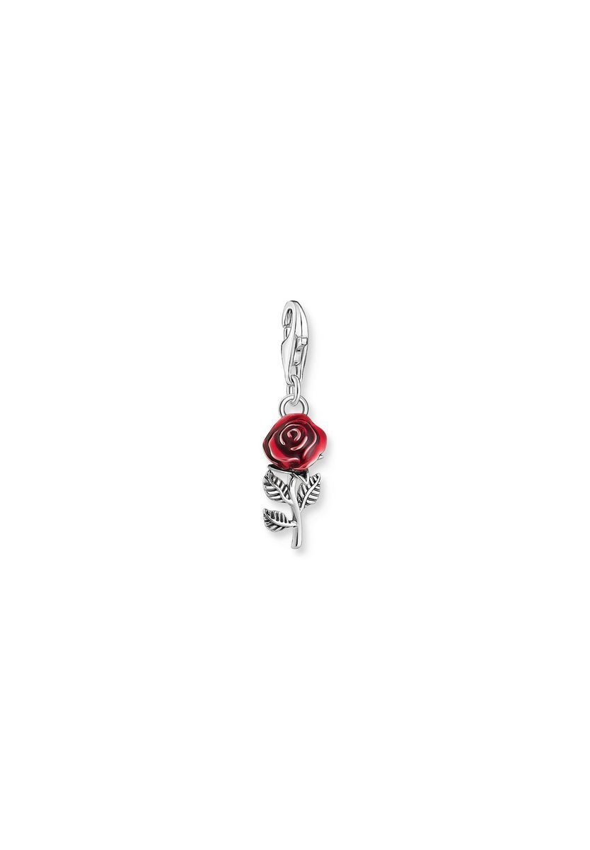 Roter Rosen Charm Anhänger