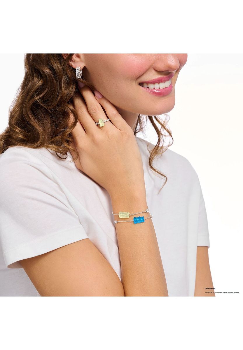 Blaues Gummibärchen-Charm-Armband