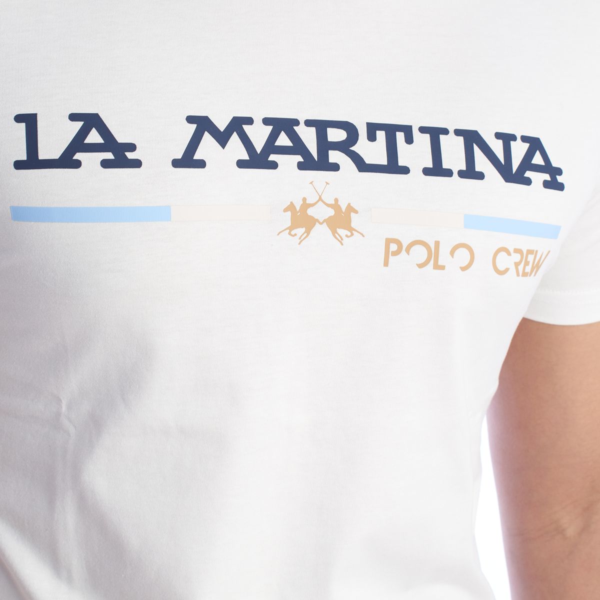 Baumwoll-T-Shirt mit Polo-Crew-Grafik