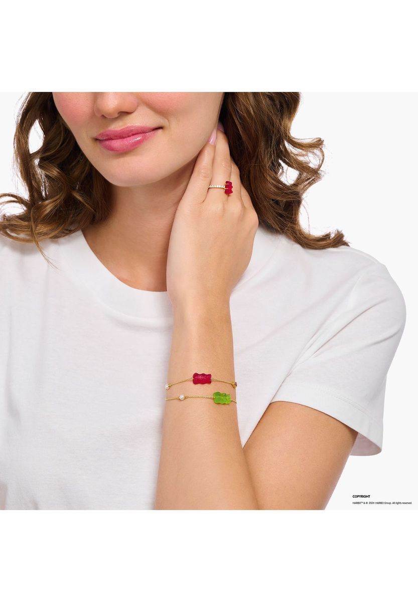 Rotes Gummibärchen-Charm-Armband