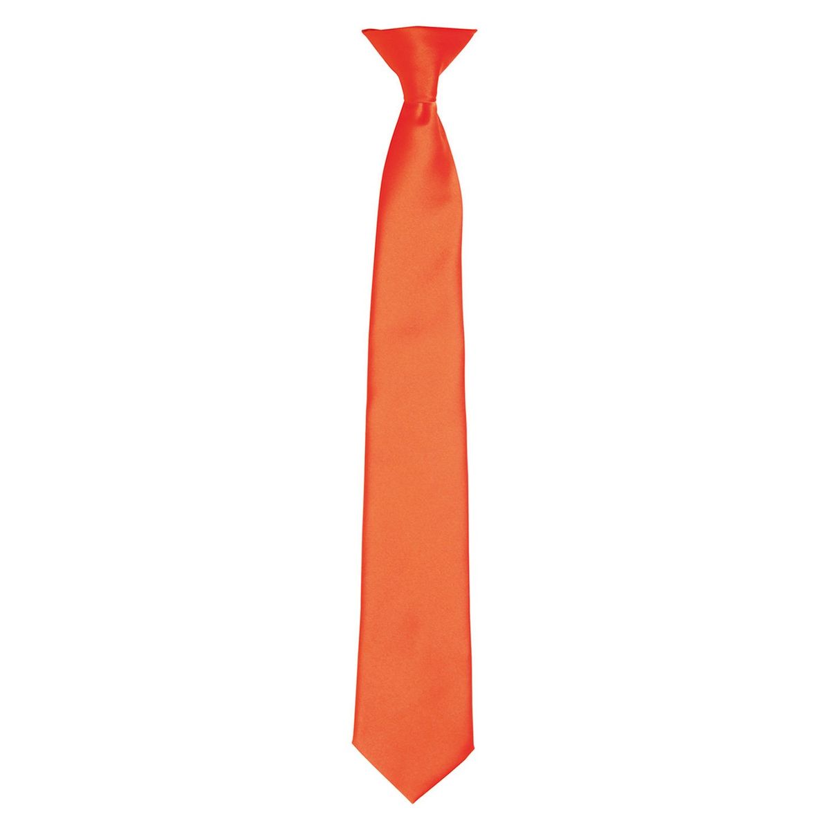 Klassische einfarbige orangefarbene Clip-on Krawatte