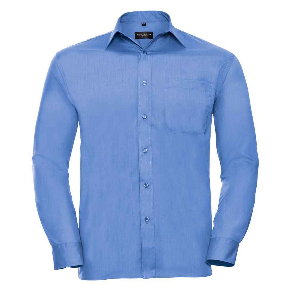 Russell Collection - Formelles Hemd Pflegeleicht für Herren Langärmlig (Business-Blau)