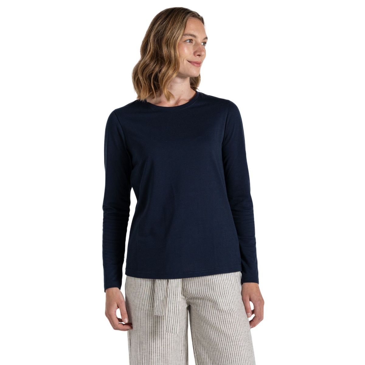 Craghoppers - "Akona" T-Shirt für Damen Langärmlig (Marineblau)
