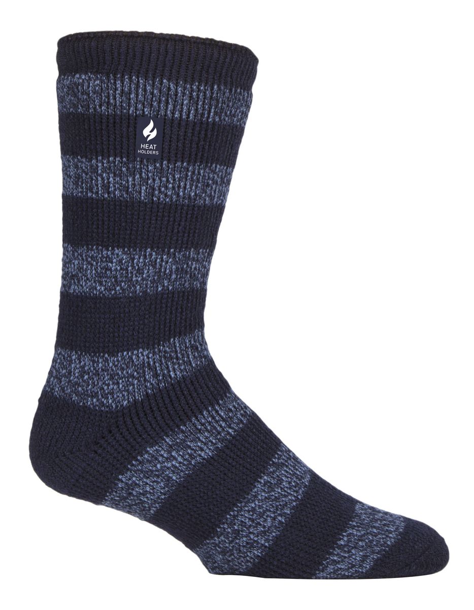 Wärmehalter - Herren Extra Dicke Thermosocken für den Winter | Warme Flauschige Fleece Isolierte Socken | Geschenke für Männer - Navy / Denim (Palermo)