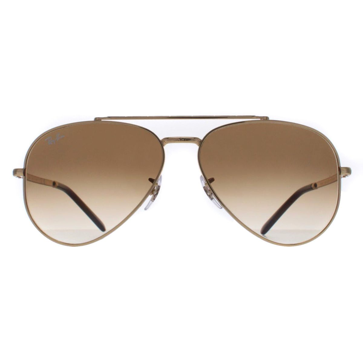 Aviator Sonnenbrille Poliertes Gold Braun Verlauf