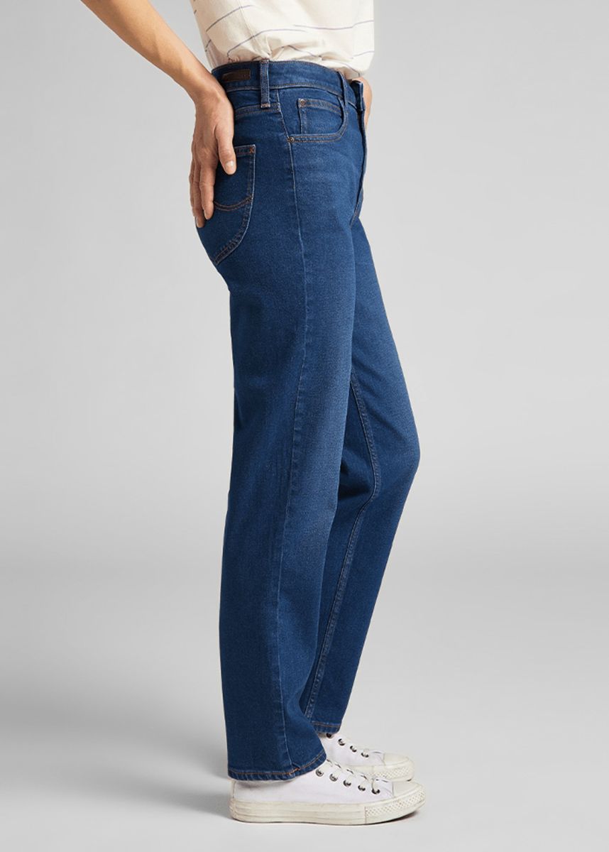 Gerade Jeans mit hoher Taille