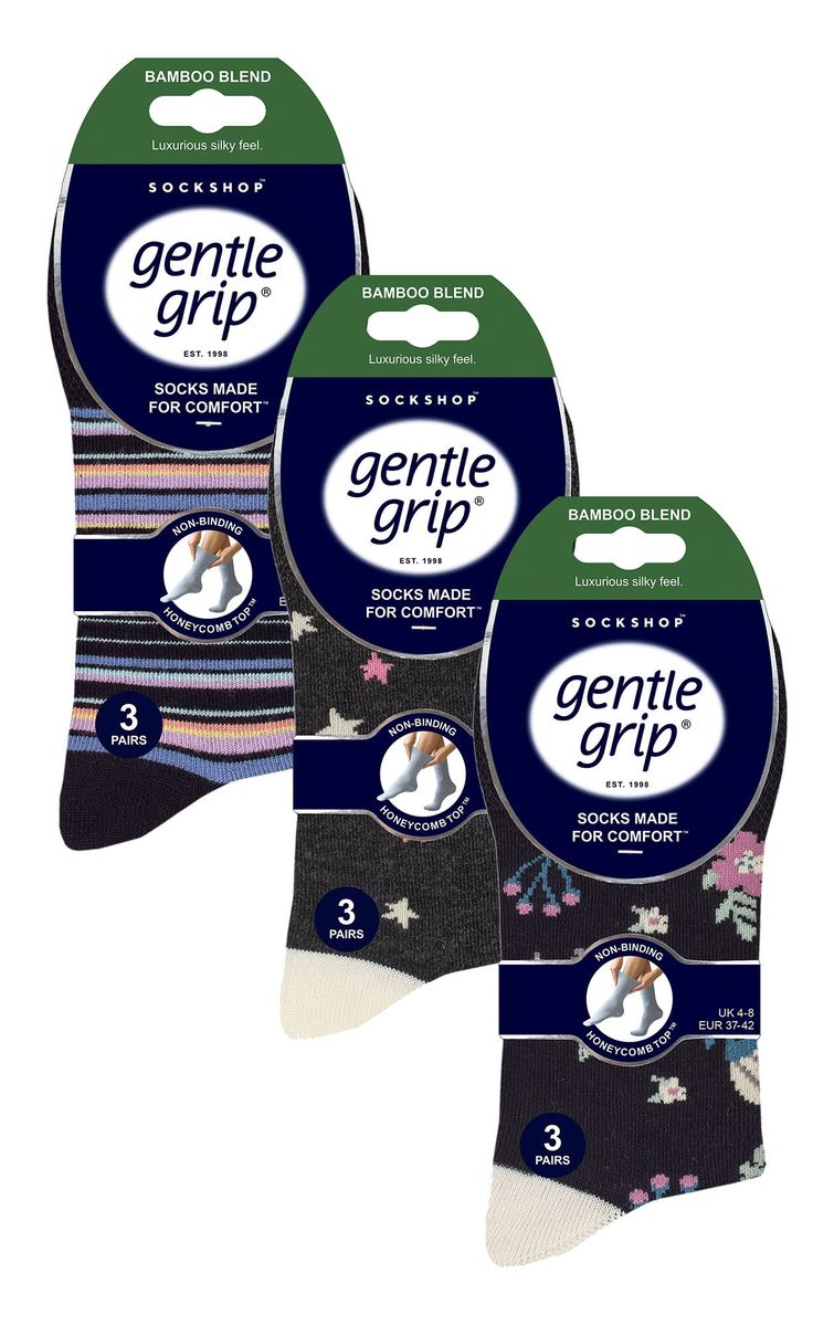 Gemusterte Bambus-Mischgewebe Komfortsocken
