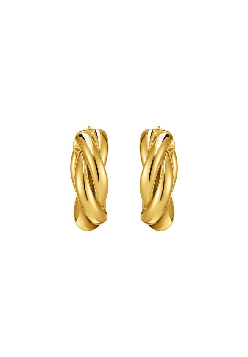 Gedrehte Creolen in Goldoptik