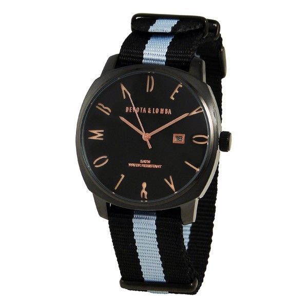 Herrenuhr Schwarz mit Nylonarmband