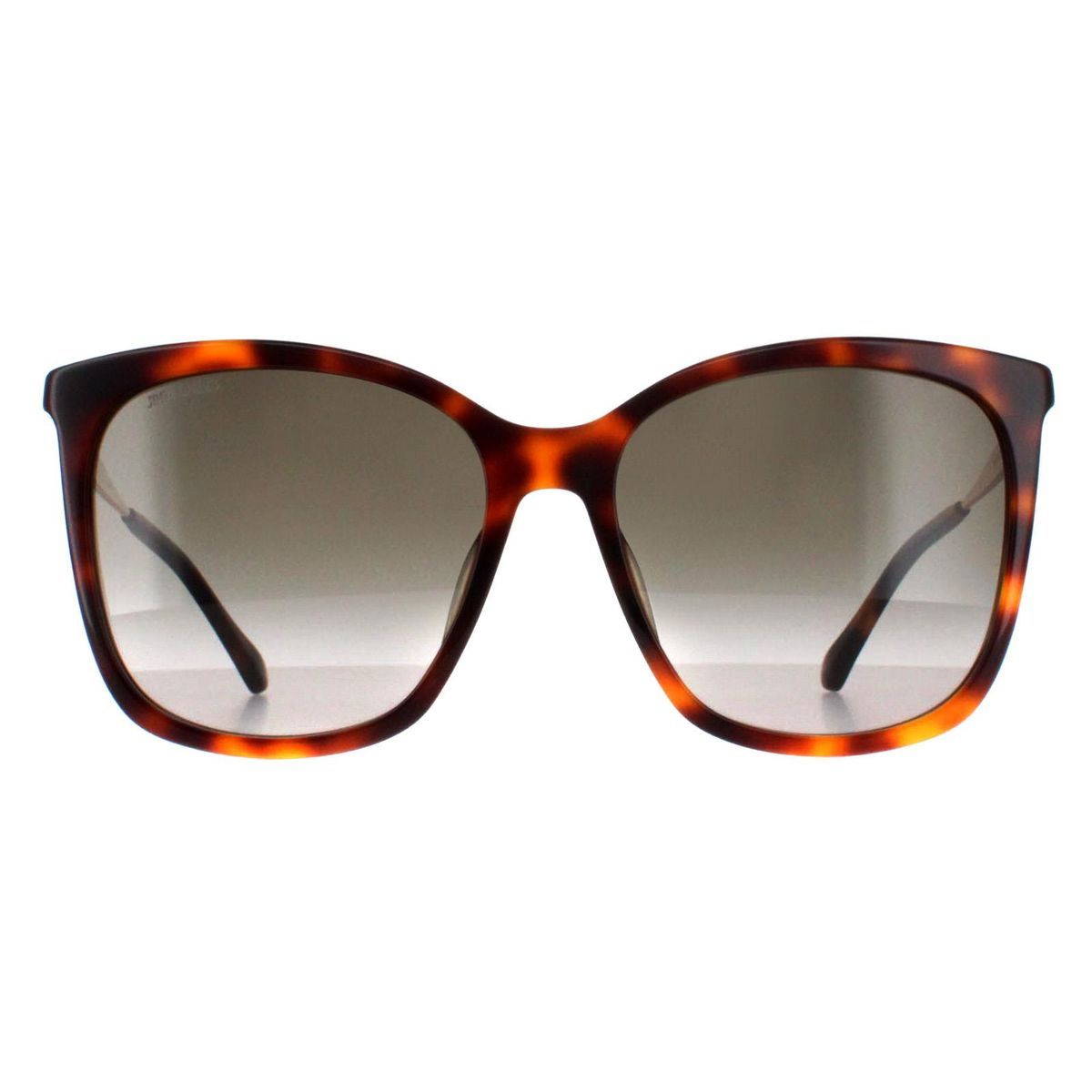 Havannabraune, quadratische Sonnenbrille mit Farbverlauf