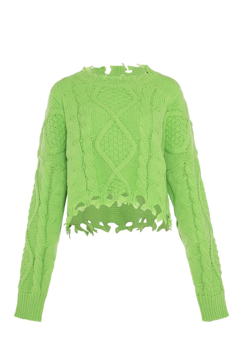 Mymo Strickpullover Damen Limette