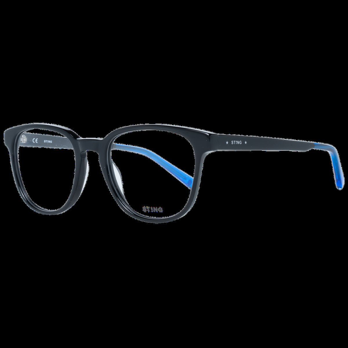 Runde optische Brille mit blauem Akzent
