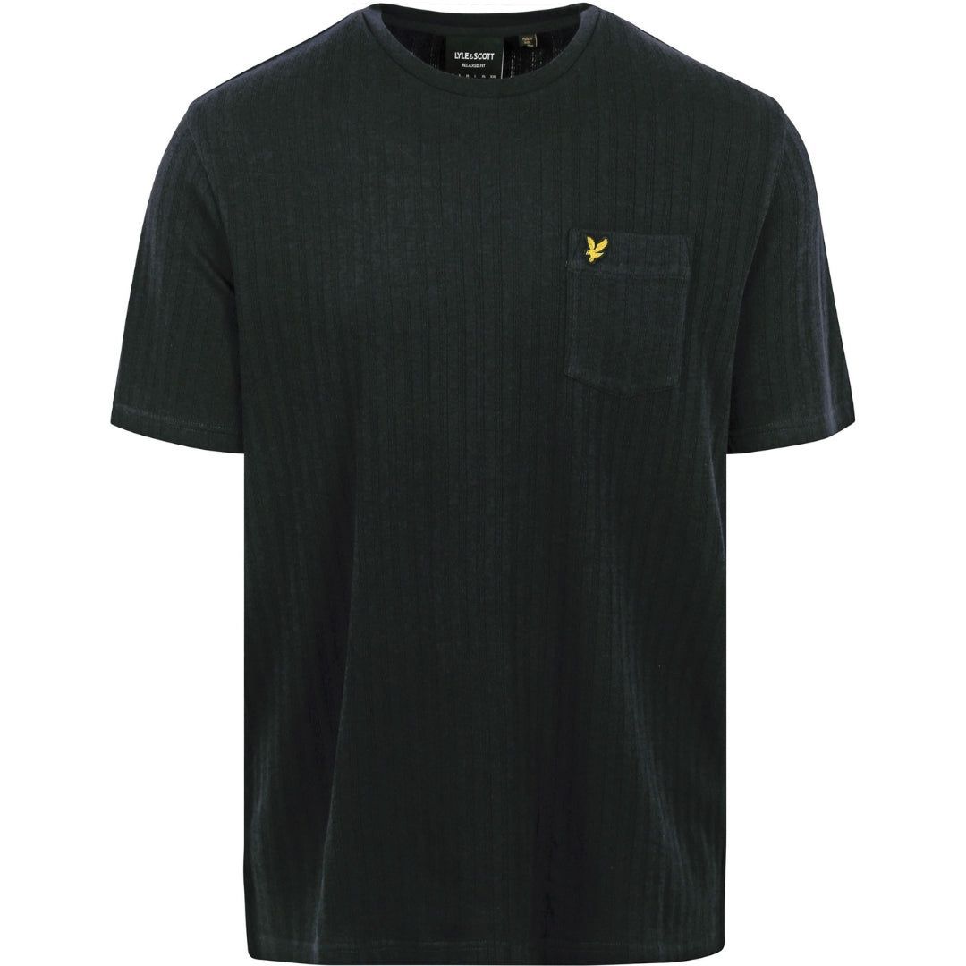 T-Shirt mit Strukturstrick und Tasche