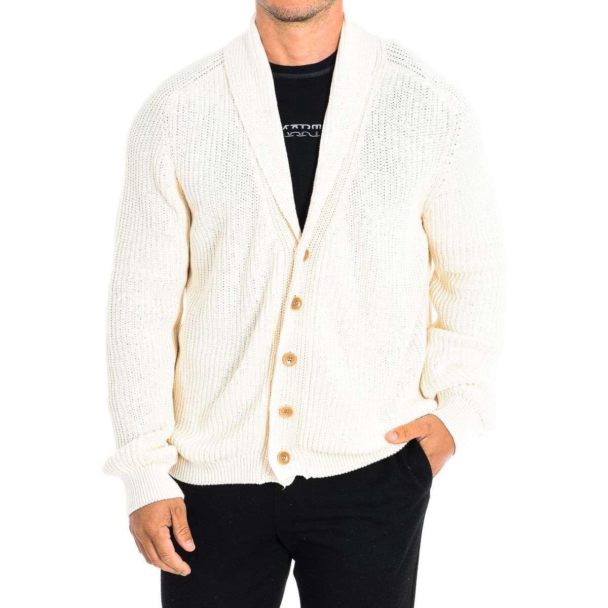 Herren Strickjacke mit Schalkragen