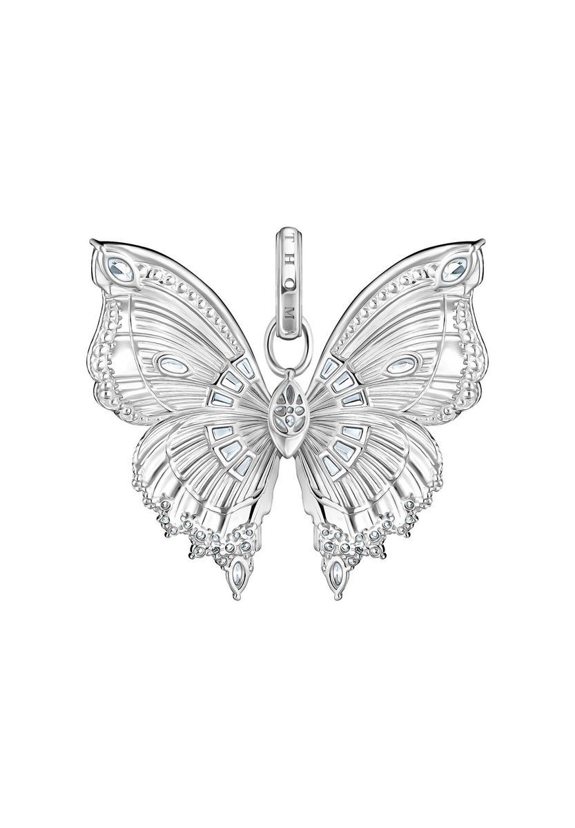 Funkelnder Schmetterling Charm Anhänger Silber