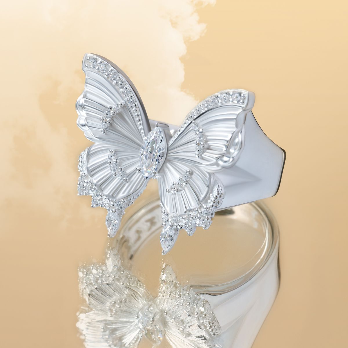 Kristall Schmetterling Paradise Cocktailring