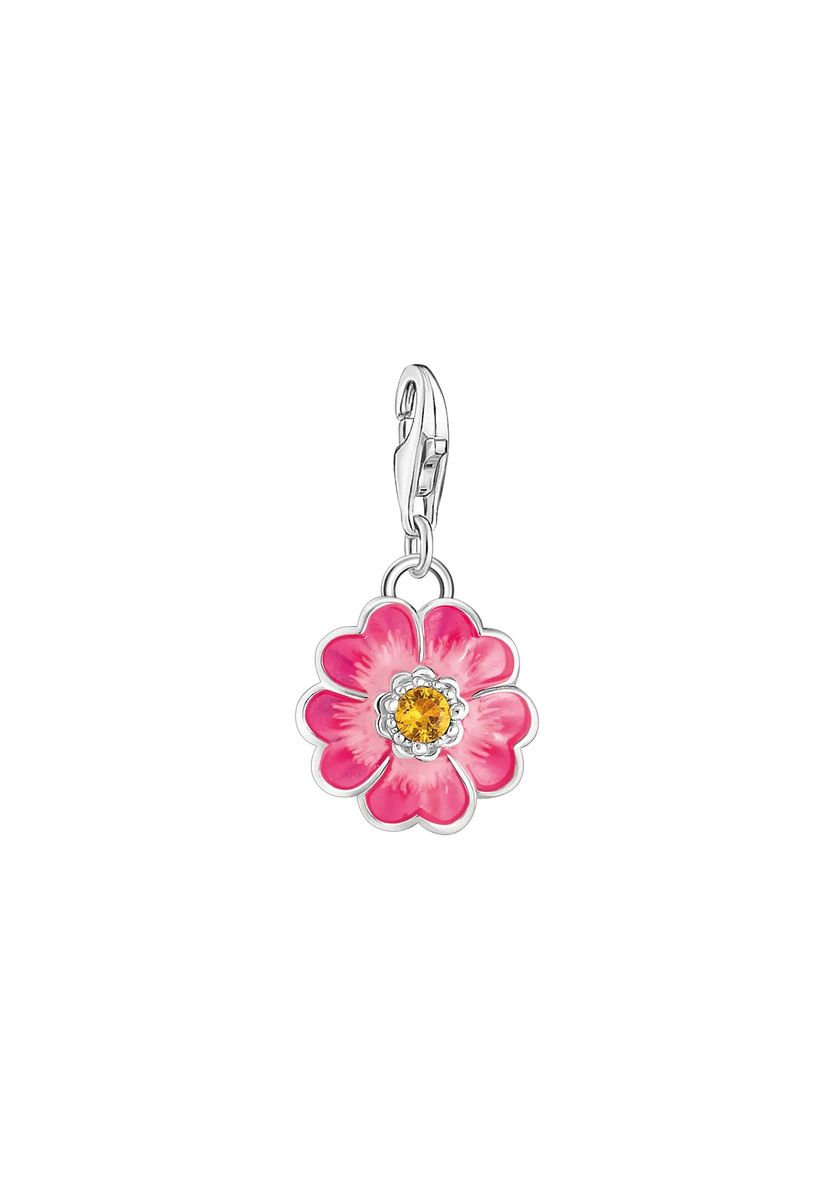 Silberner Herz-Charm mit Zirkonia-Steinen
