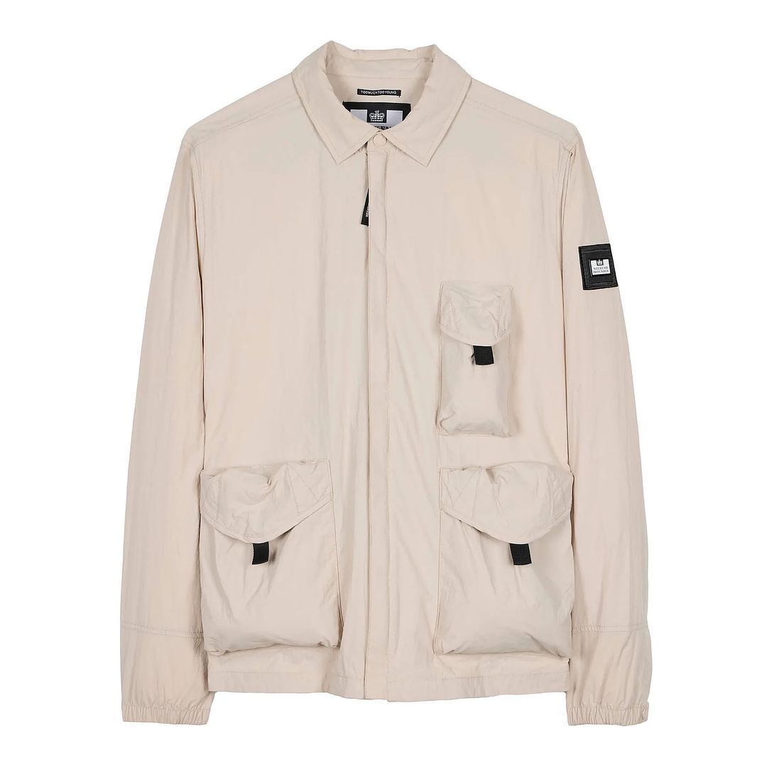 Beige, leichte Utility-Jacke für Herren
