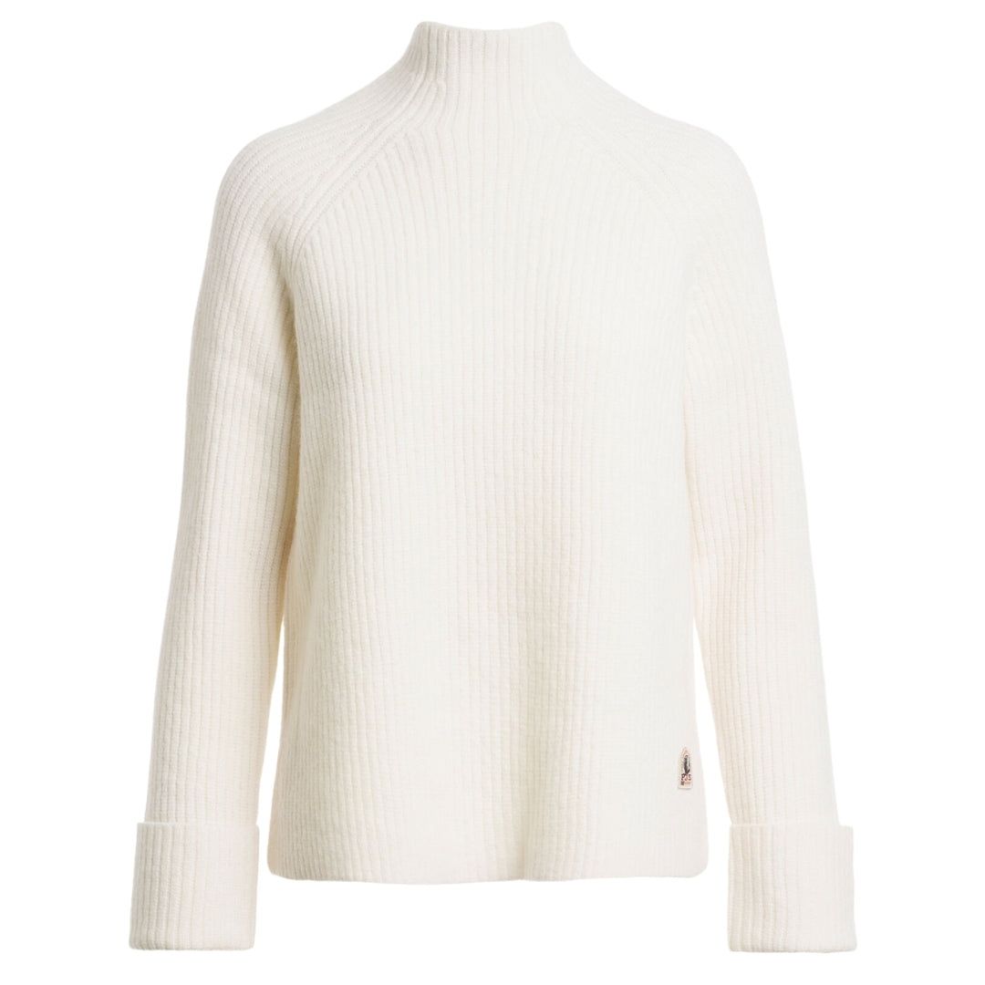 Gerippter Strickpullover mit Rollkragen