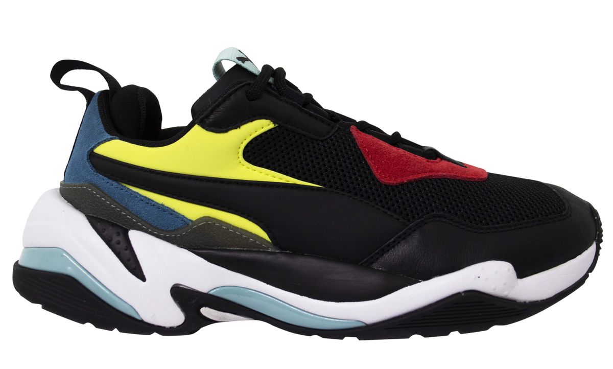 Herren Klobiger Mode-Sneaker Leder Textil