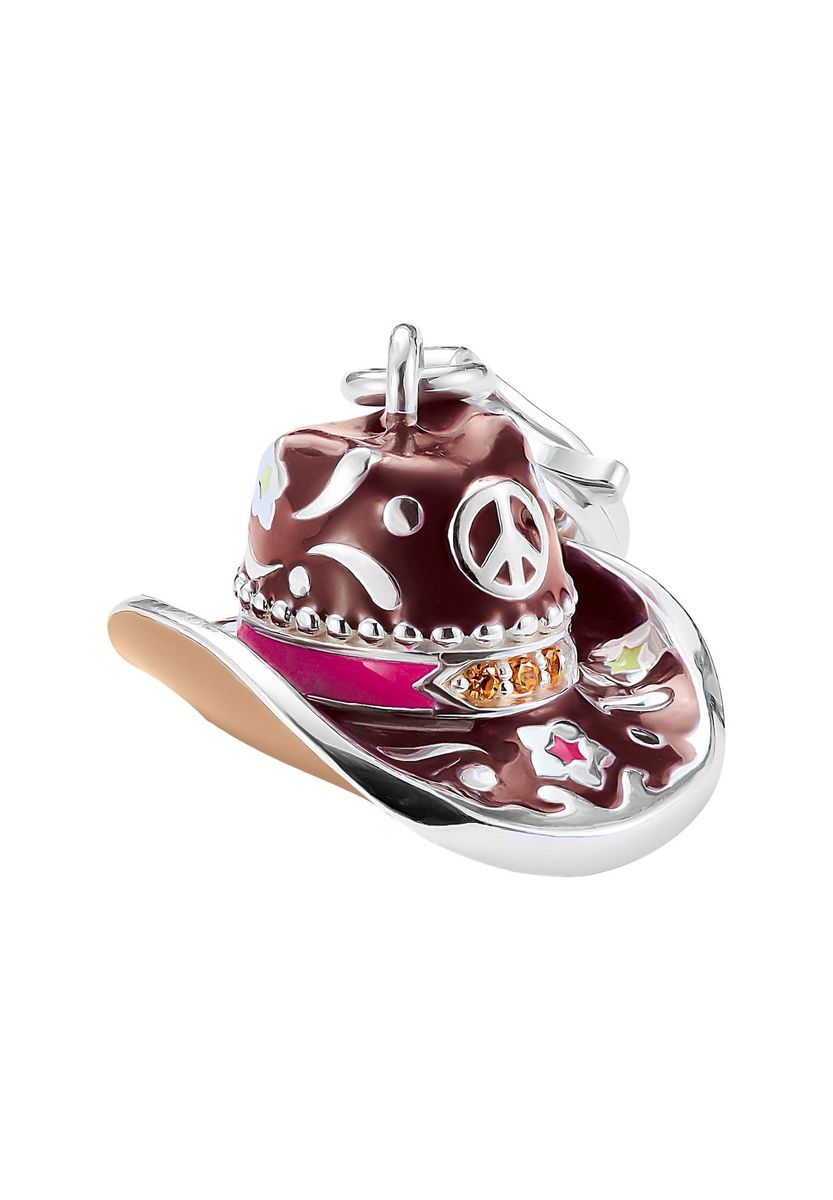 Bunter Emaille Cowboyhut Charm