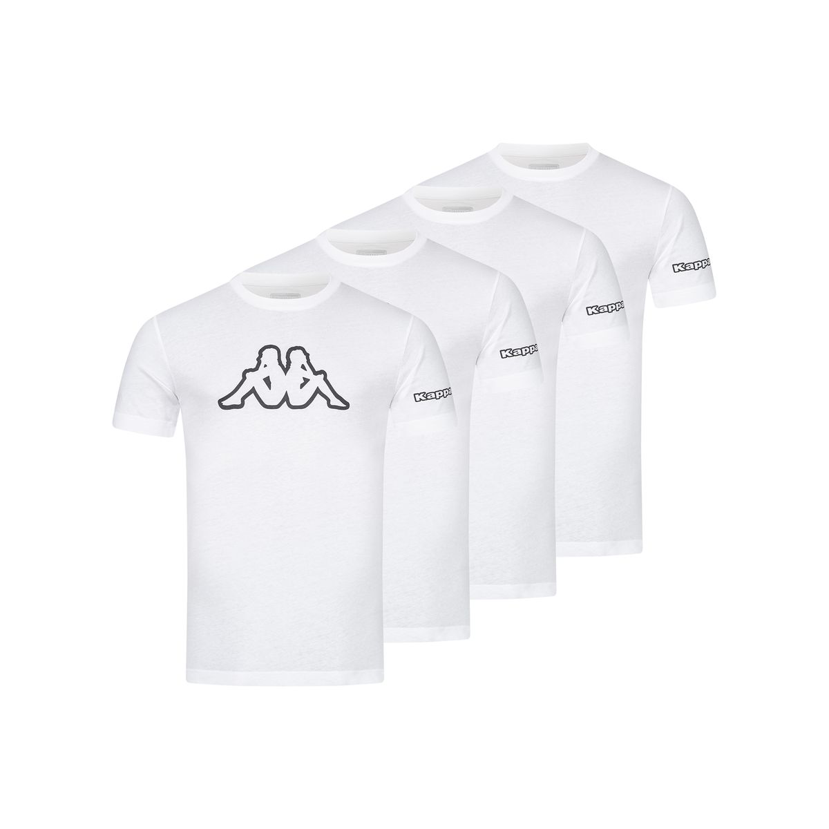 T-Shirt Set mit Logo-Print und Rundhalsausschnitt