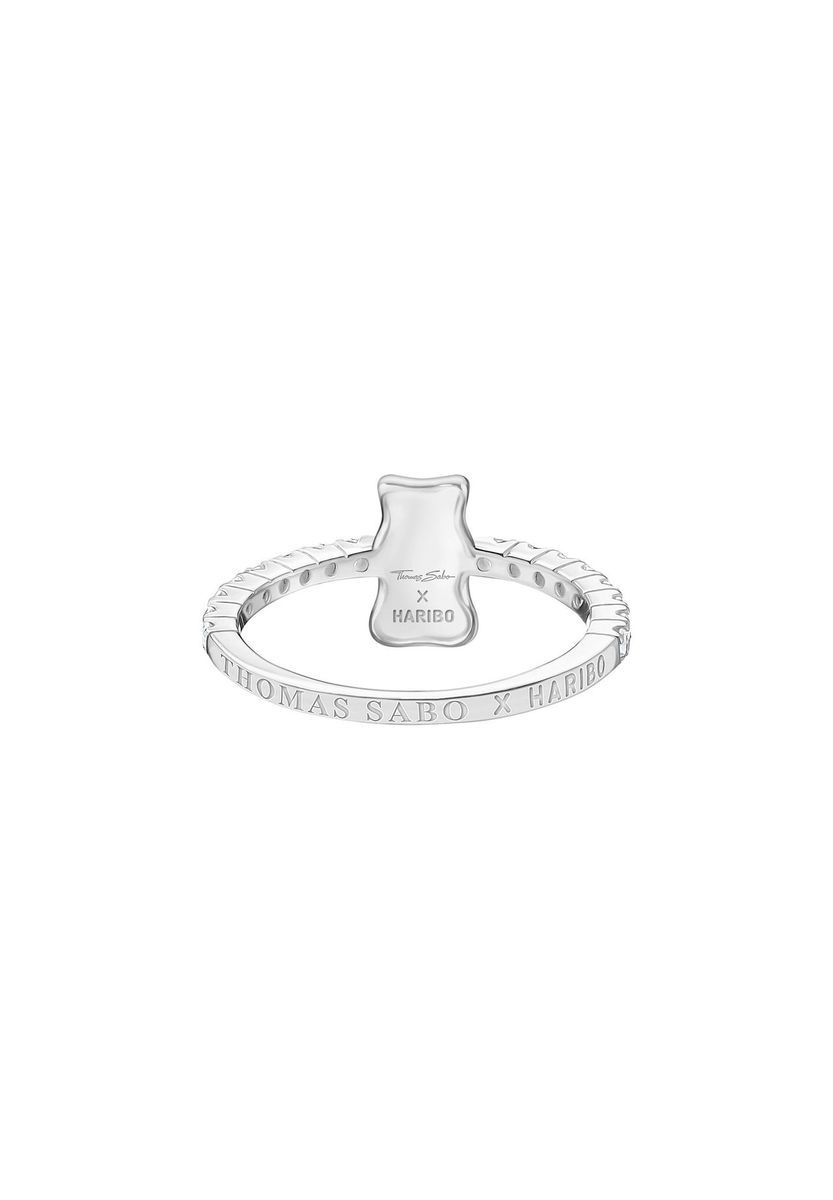 Silberner Statement Ring mit Gummibärchen