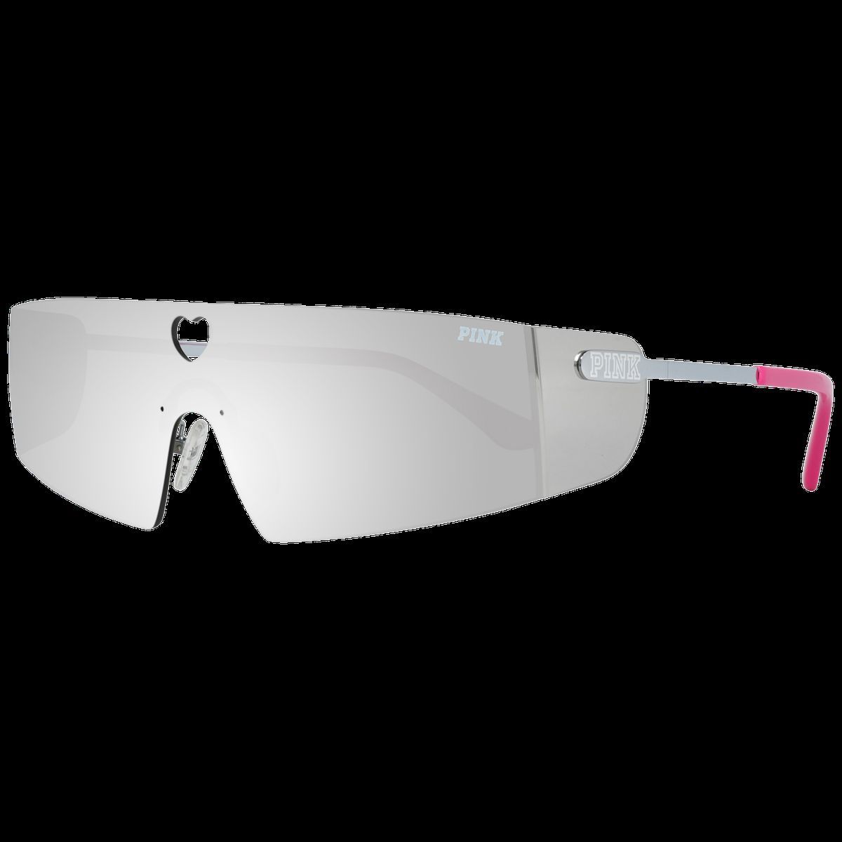 Futuristische Schild Sonnenbrille mit pinkfarbenen Akzenten
