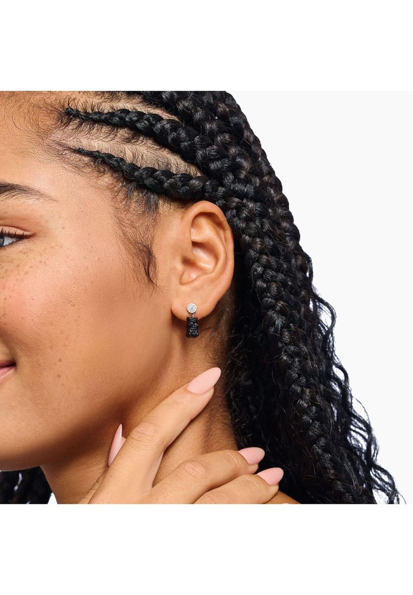 Schwarze Gummibärchen Ohrhänger