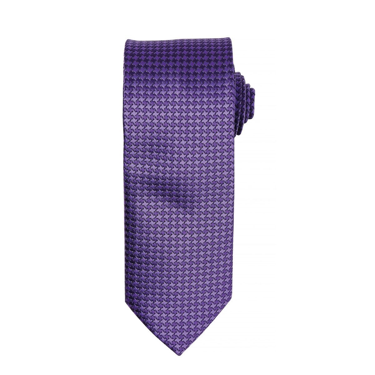 Lila Business-Krawatte mit Hahnentrittmuster