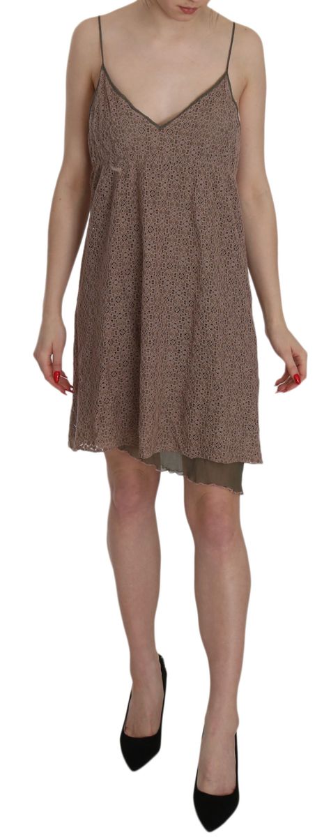 A-Linien Mini-Spitzenkleid mit Spaghetti-Trägern