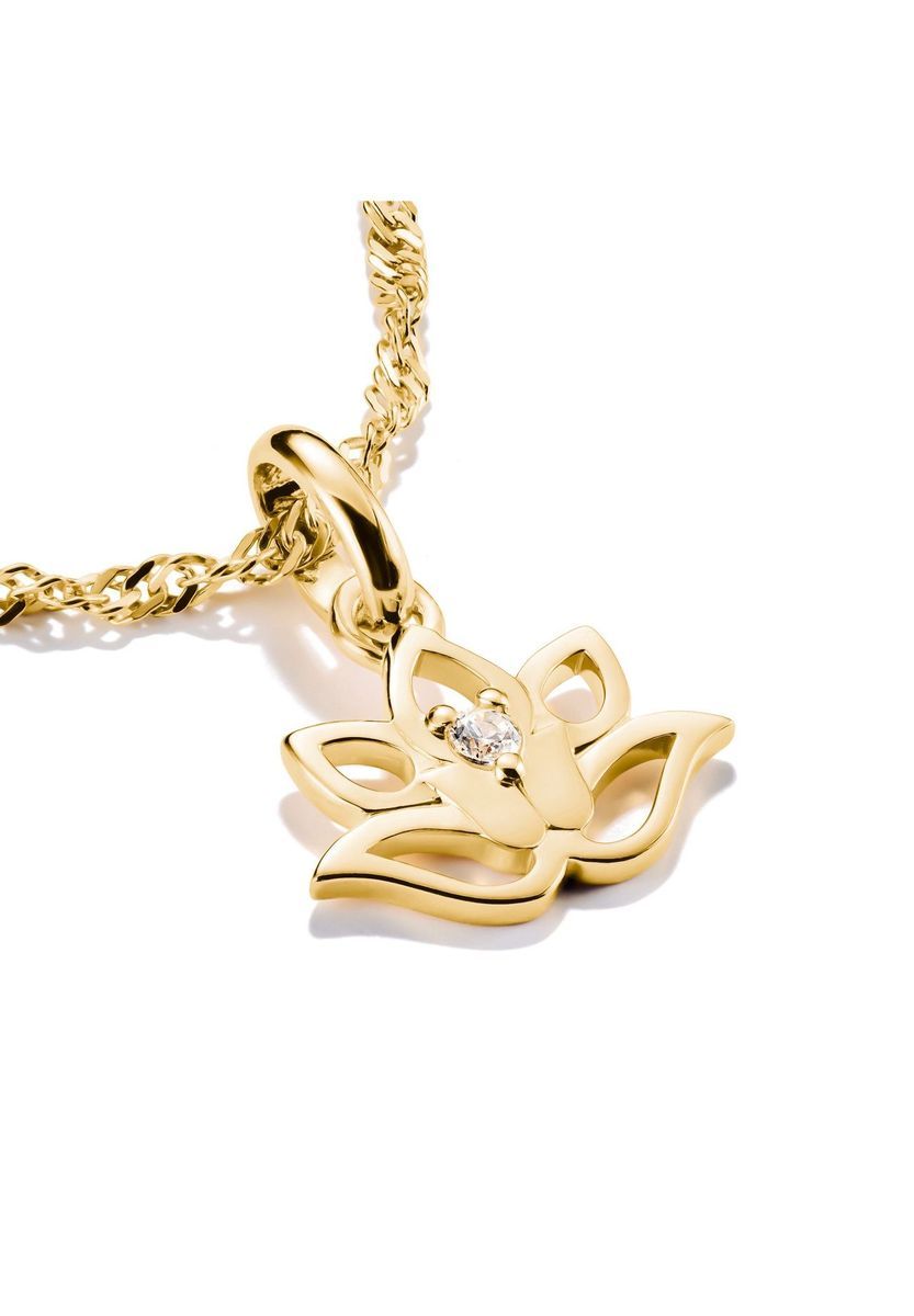 Eleganter goldener Lotusblumen-Anhänger