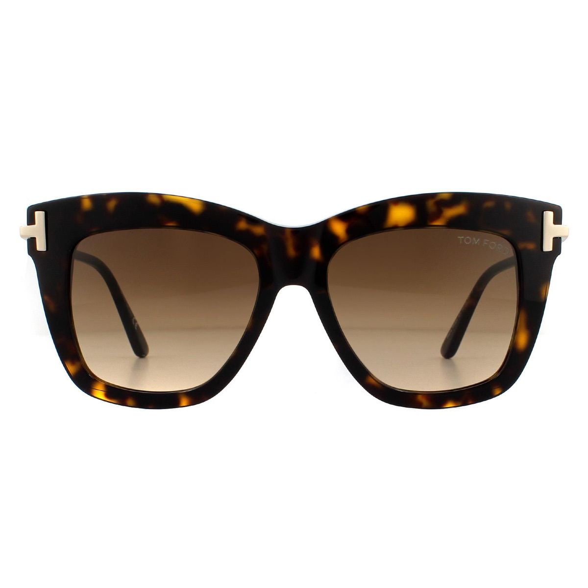 Quadratische Dunkel Havanna Sonnenbrille
