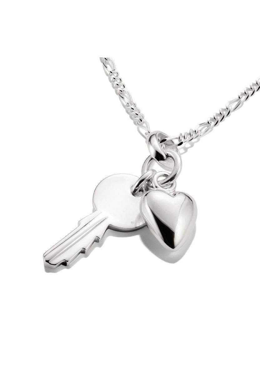 Herz- und Schlüssel-Charm aus Sterlingsilber