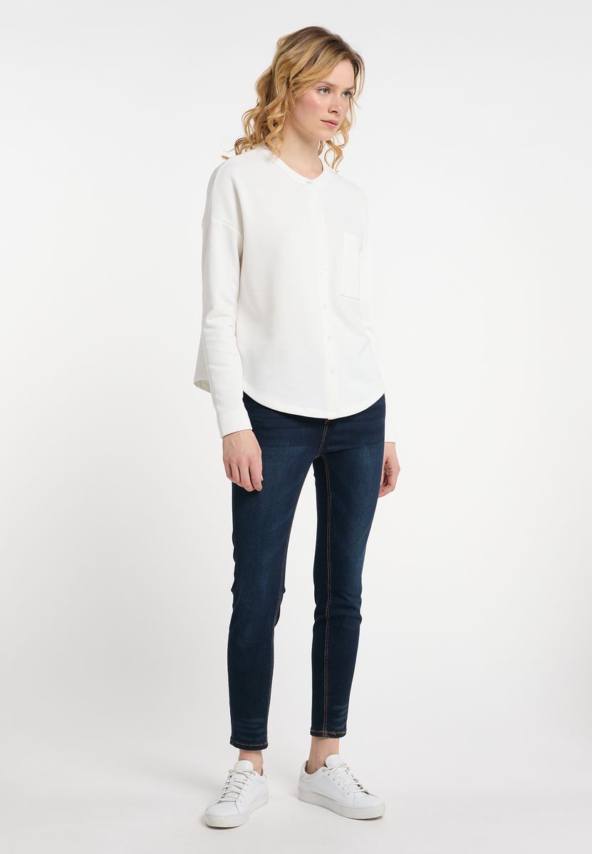 Knopf-Sweatshirt mit Anker-Detail