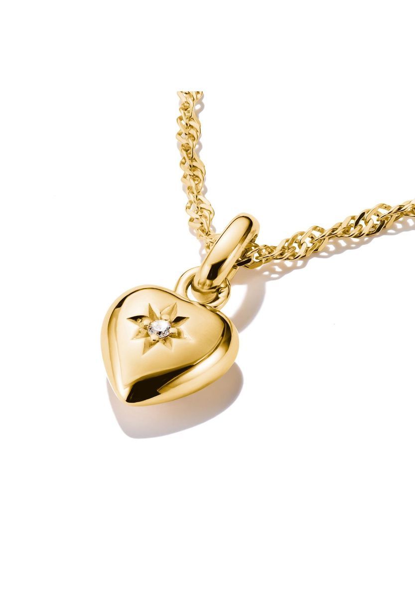 Goldener Herz-Charm mit Sternendetail