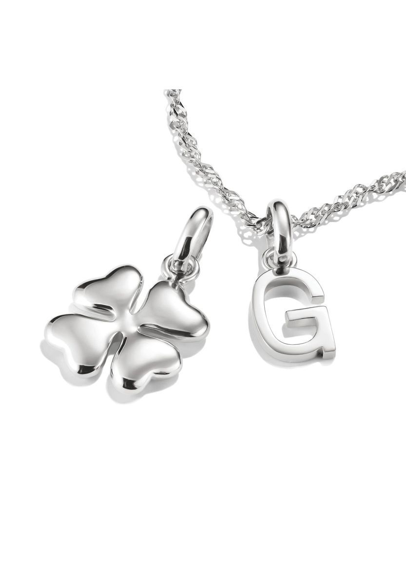 Glücksklee Silber Charm Anhänger