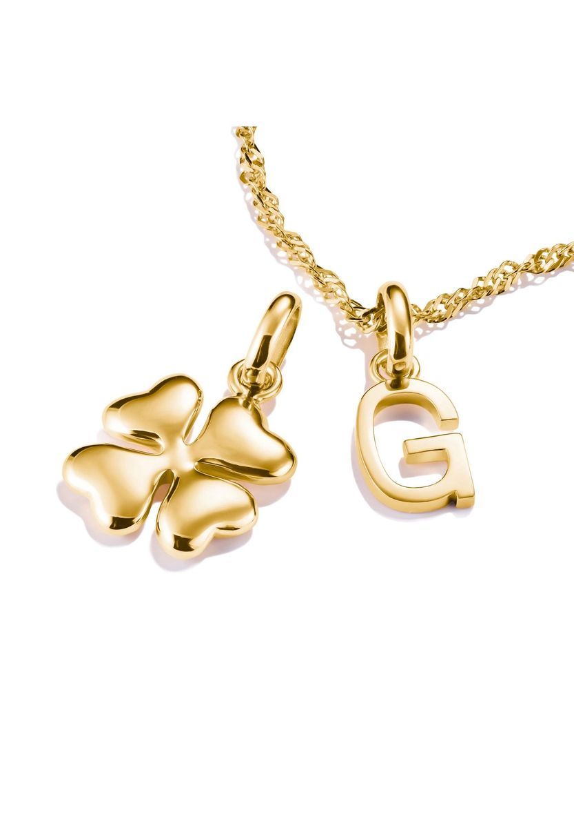 Goldener Kleeblatt-Anhänger-Charm