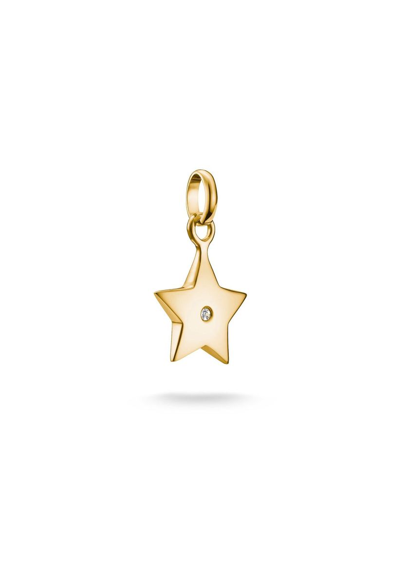 Eleganter Goldener Stern Charm Anhänger