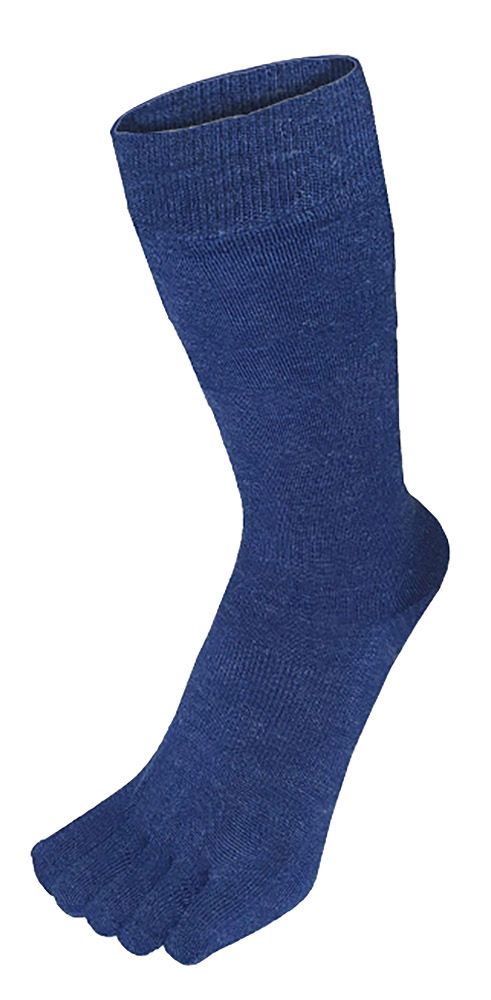 TOETOE - Herren- & Damen-Outdoorsocken aus weicher Wolle mit Feuchtigkeitsableitung - Knöchellang - Denim Blau