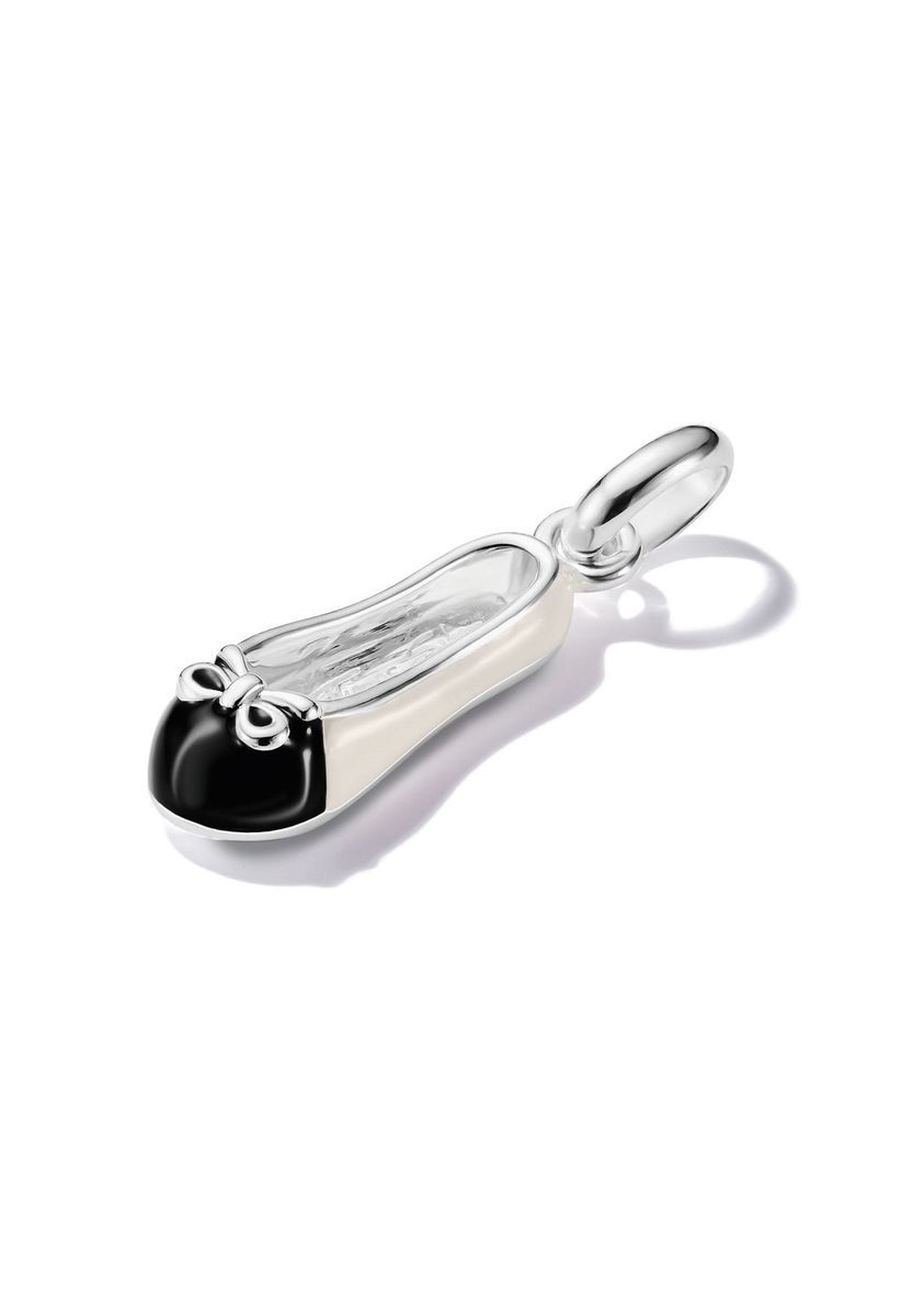 Ballerina Schuh Charm Anhänger Silber
