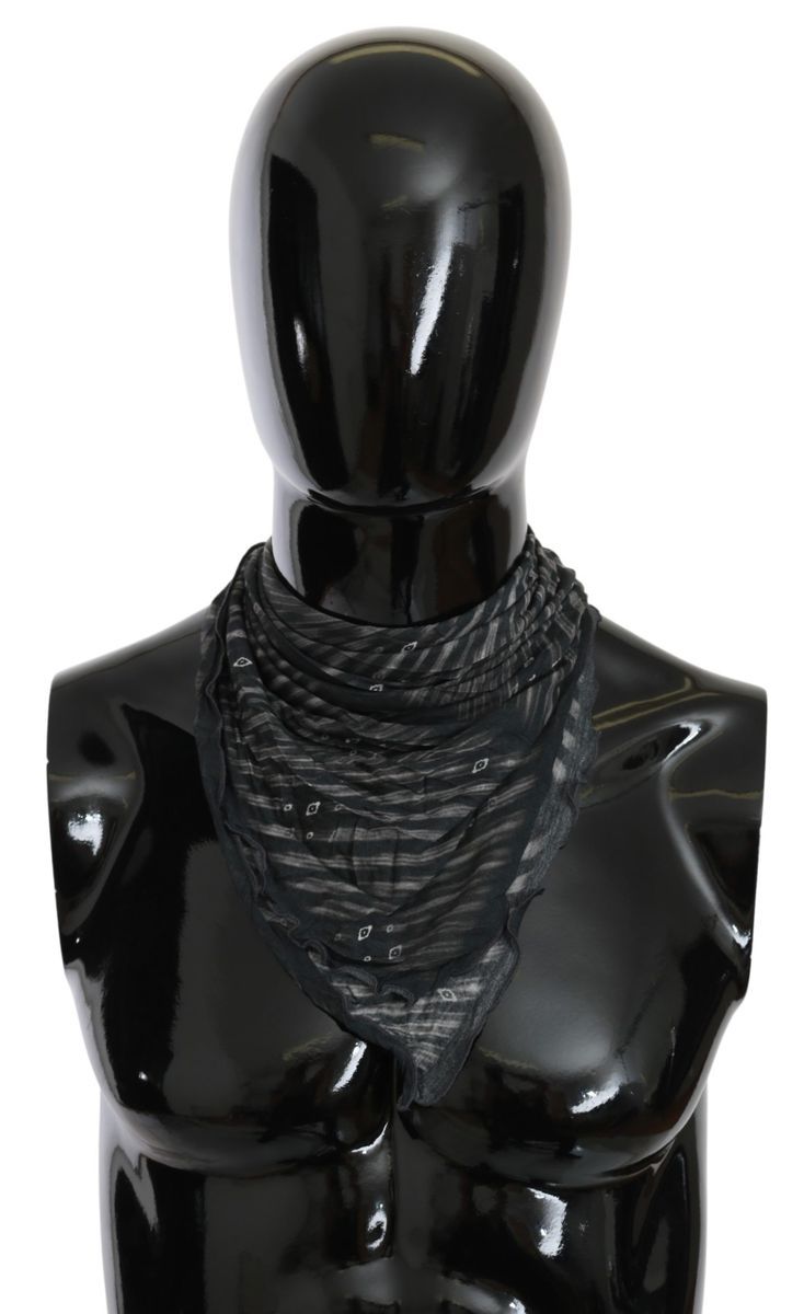 Gestreifter Viskose Hals Foulard