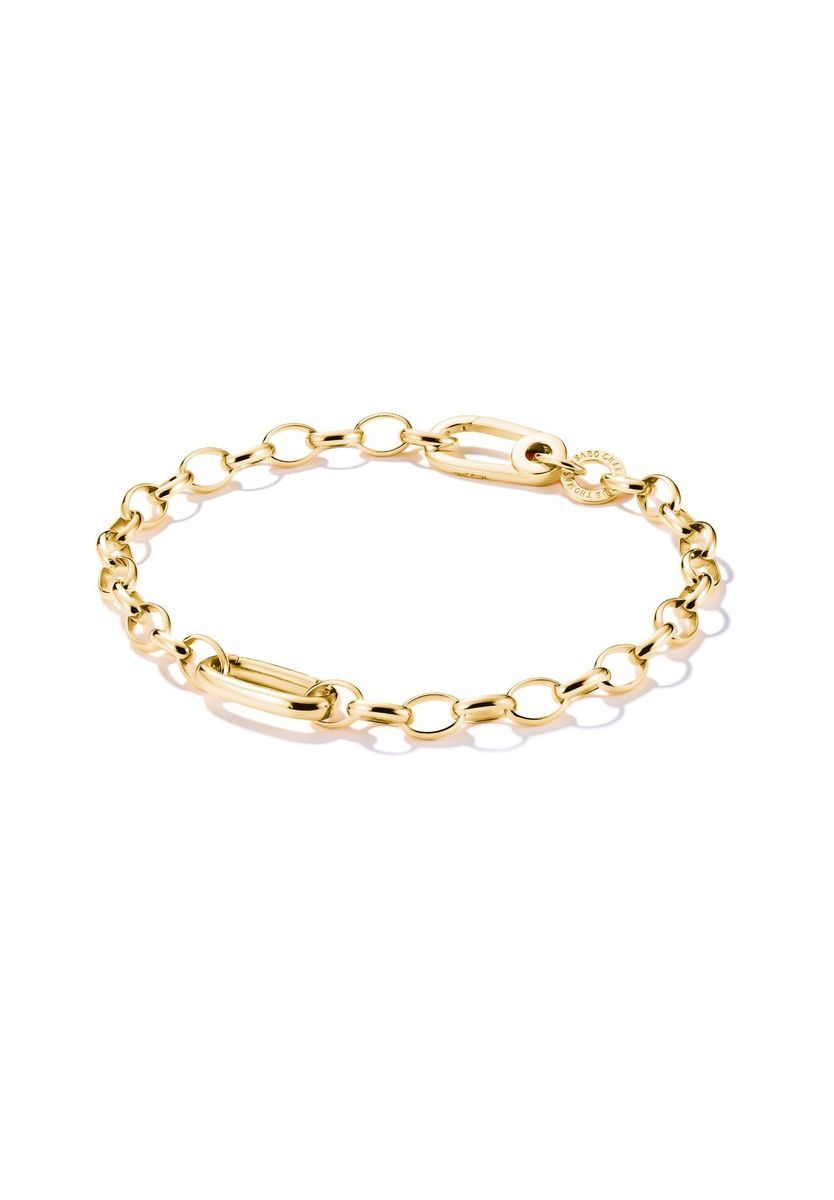Elegantes goldenes Charm-Armband mit Verbindungsglied
