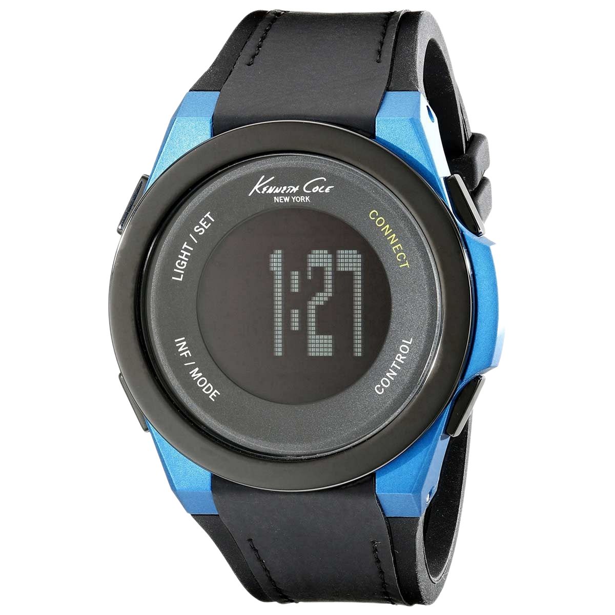 Herren Digital Smartwatch Schwarz Blau