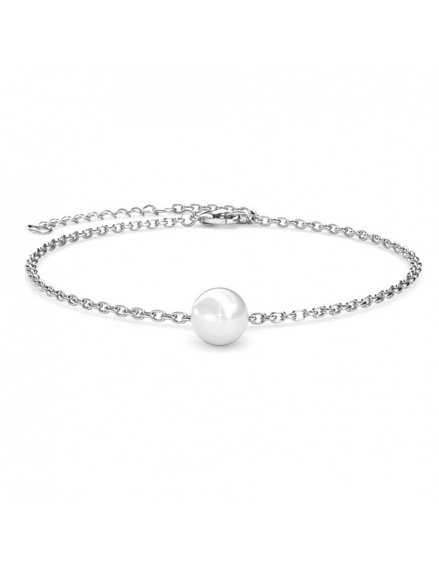 Perlenanhänger Kettenarmband Silber