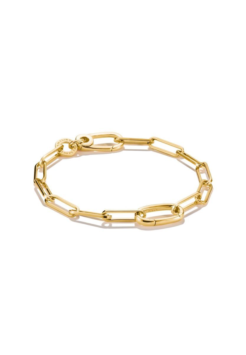 Goldfarbenes Charm-Armband mit Büroklammern