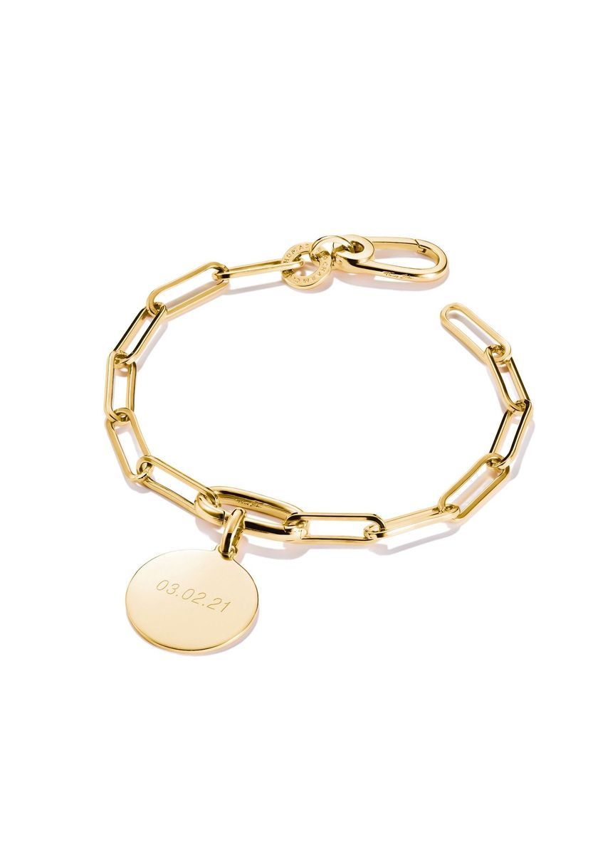 Goldfarbenes Charm-Armband mit Büroklammern