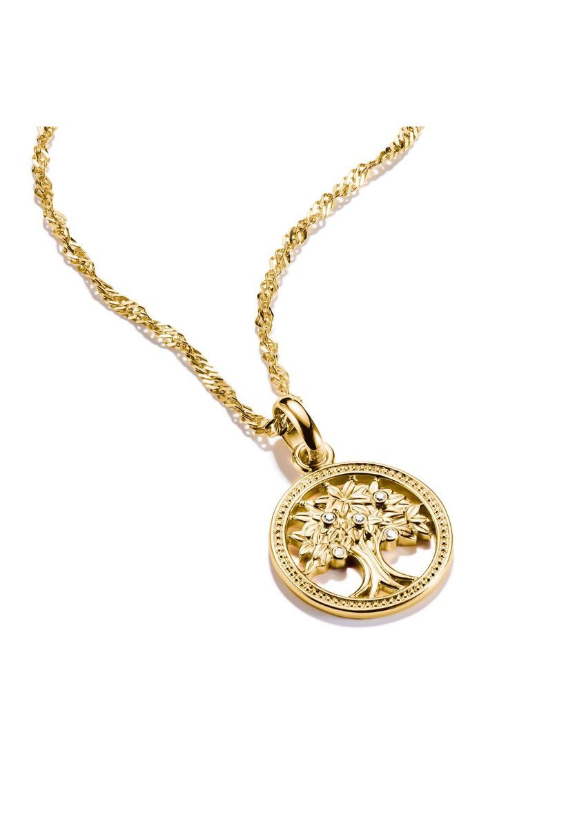 Lebensbaum Gold Charm Anhänger